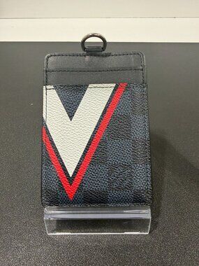 Louis Vuitton Damier Cobalt Latitude Americas Cup ID Card Holder (JB1456)